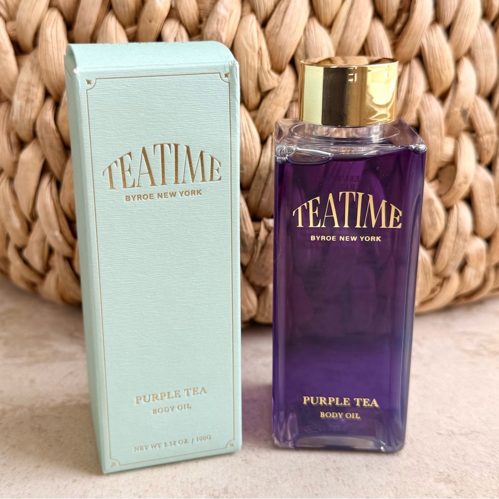 Byroe Teatime Purple Tea Body Oil  3.52 oz  Tea Time New in Box Sealed